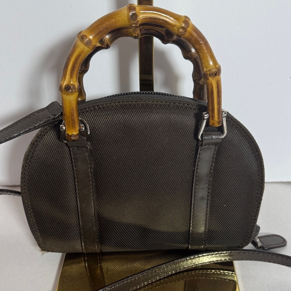 AUTHENTIC Gucci Bamboo mini Crossbody Bag with Bamboo Handle - Picture 2 of 9